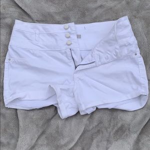 White high waisted shorts